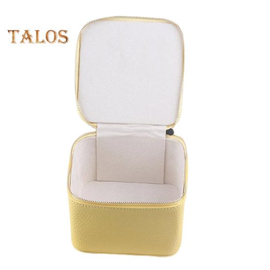 Travel Jewelry Box with Zippered Pockets Dustproof Compact Portable Earring Necklace Ring Storage Box Jewelry Case