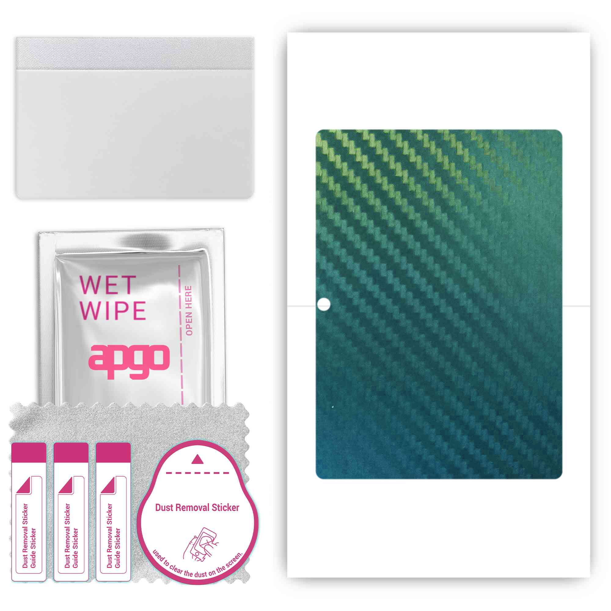 

apgo Protective Skin Sticker for the back compatible with ZTE Blade X10 Pro, Wrap Film, Foil, Vinyl - Pattern Carbon Chameleon CAKA1