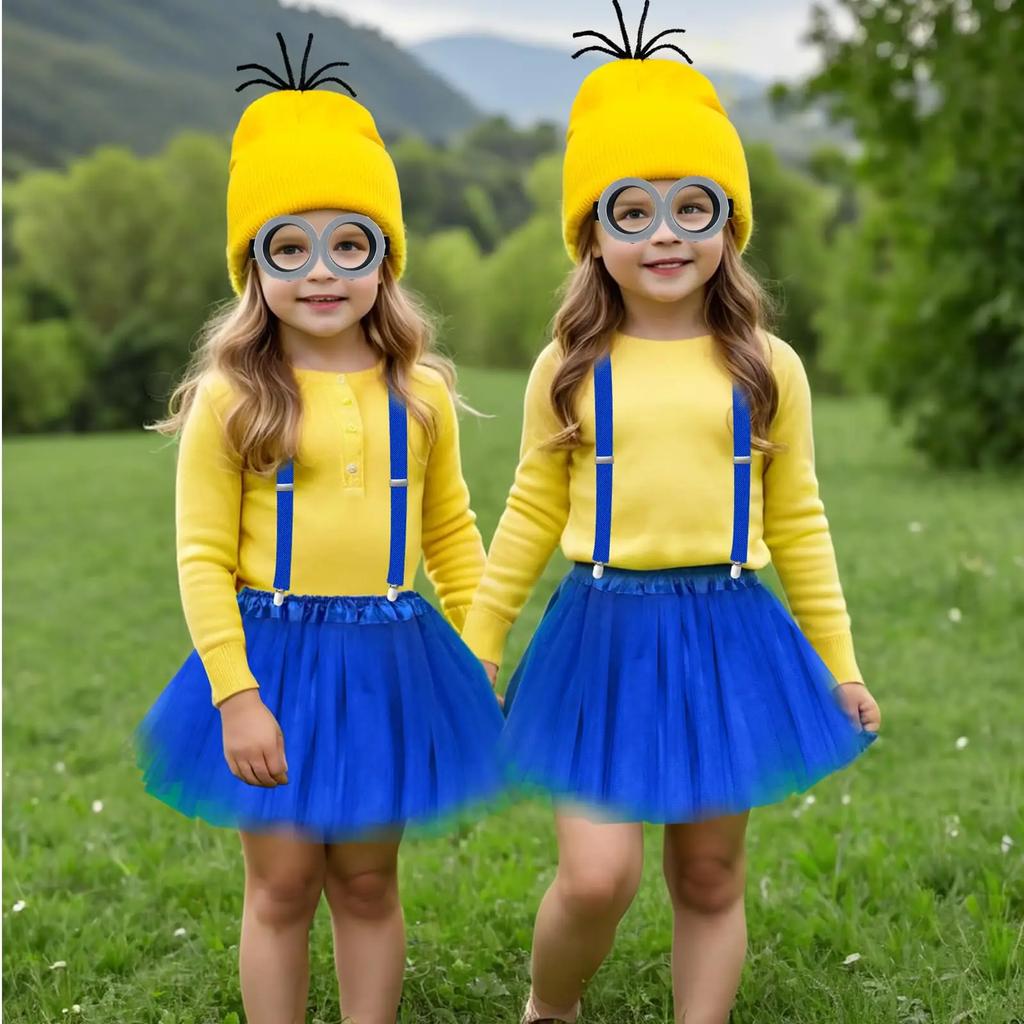 Halloween Costume For Adult Women Goggles Glasses Beanie Hatsglovestutu Skirtsuspenders Accessories Cosplay Party Set