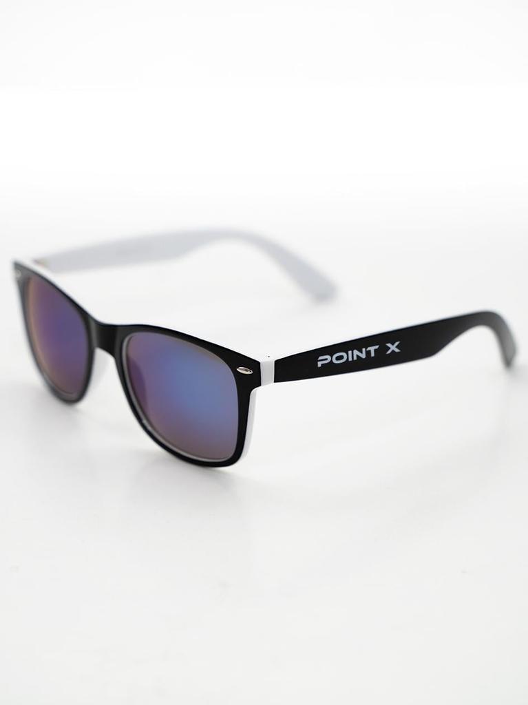 Point X Name Contrast Uni Wayfarer Sunglasses Black / White / Purple