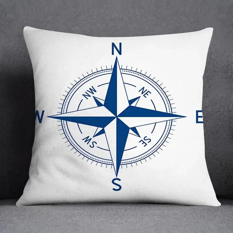 Blue Sailor Mermaid Marine Home Decor Pillowcase Square   Office  Cushion Cover