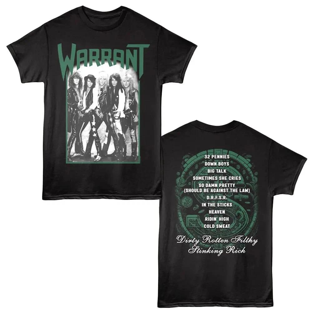 Warrant Dirty Rotten Filthy Stinking Rich Tracklist Men s T Shirt M