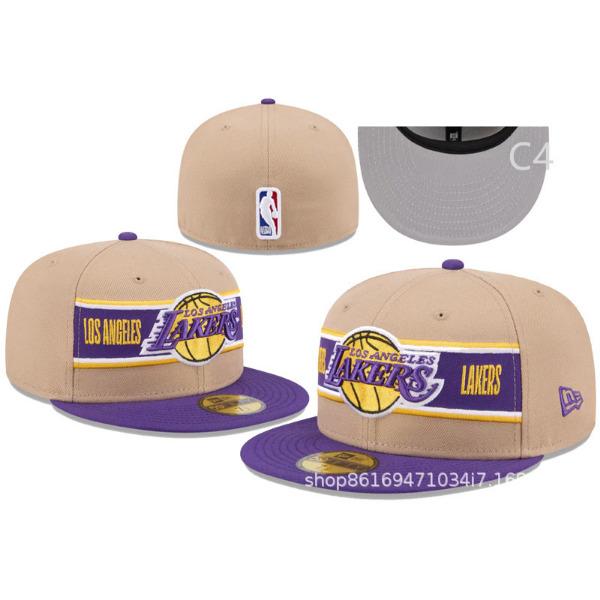 Populárna mestská plne uzavretá čiapka s plochým okrajom Lakers Bez nastaviteľná baseballová čiapka Cestovná vetruodolná opaľovacia čiapka na voľný čas