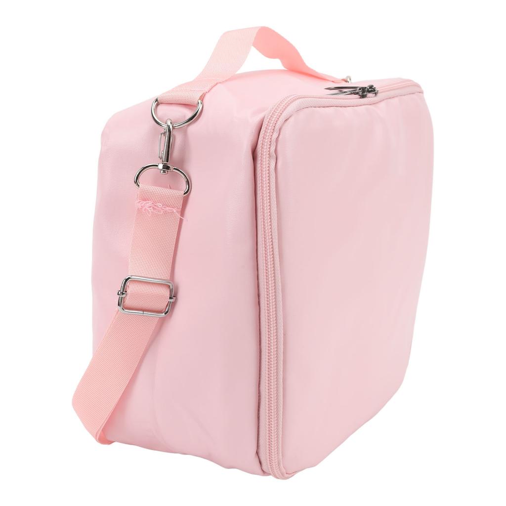Μονωμένη Τσάντα Μεσημεριανού Μονοί Ώμου Θήκη Μεσημεριανού PU Χειρός Τσάντα Bento με Λουράκι Ώμου για Εργασία Σχολείο Ταξίδι Ροζ
