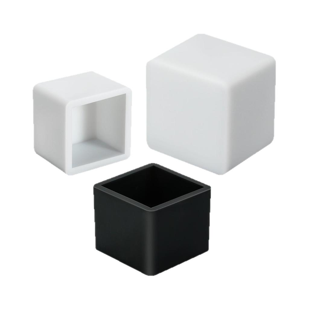 Silicone Anti-slip Chair Leg Cap - Heat Resistant, Square Rubber Sleeve for Steel Pipe with Protective Electroplated Finish