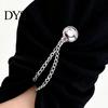 Clothing Adjustment Accessory Magnetic Clips for Pants Sleeve Hem, Multi-Function Fabric T-shirt Hem Clip Holder with Chain, Detachable Strong Magnet