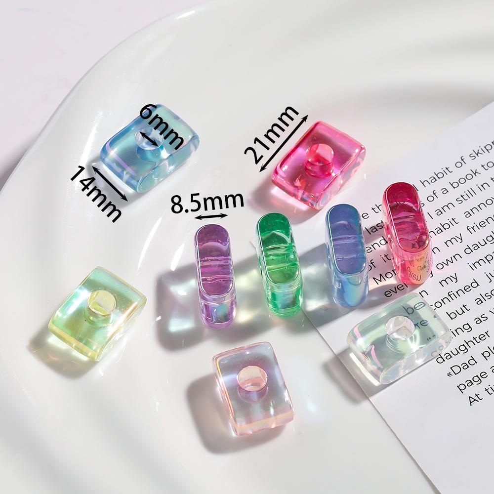 5pcs Transparent Acrylic Letter Beads Random Mixed A-Z Alphabet Spacer Beads for DIY Bracelet Necklace Jewelry Making Findings