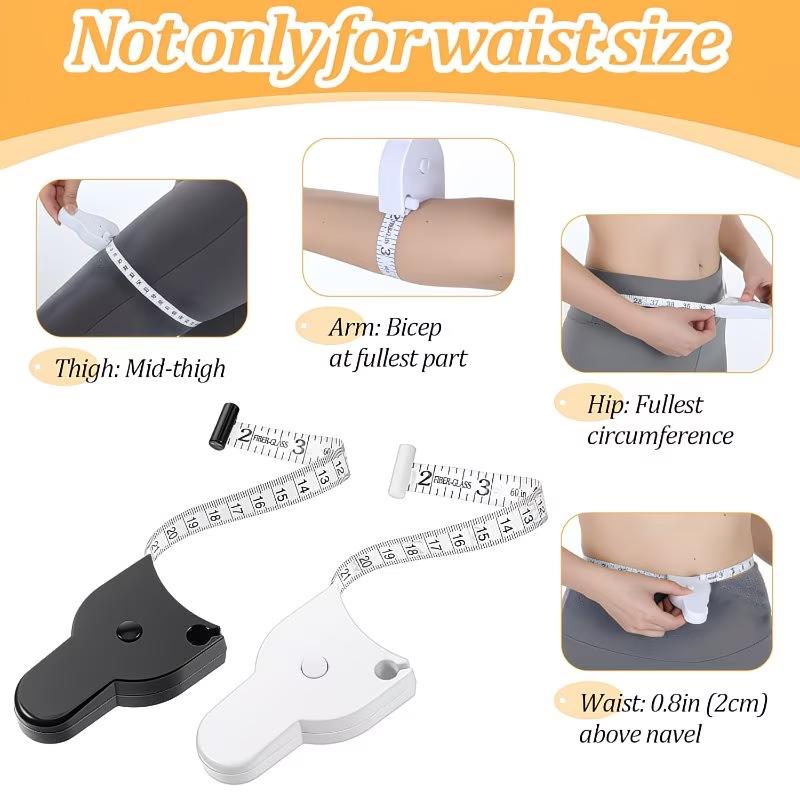 60 Inch Automatic Telescopic Tape Measure - Retractable Measuring Tape for Body, Suitable for Waist, Hips, Thighs, Abdomen