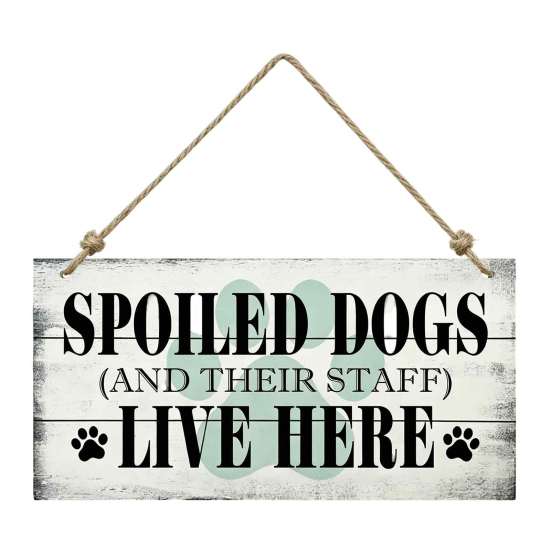 Country Style Pet Ornament House Wooden Door Sign, Rustic Farmhouse Dog Wall Hanging Plaque, Durable Wood Plaque Vintage Home Decor, Housewarming Gift