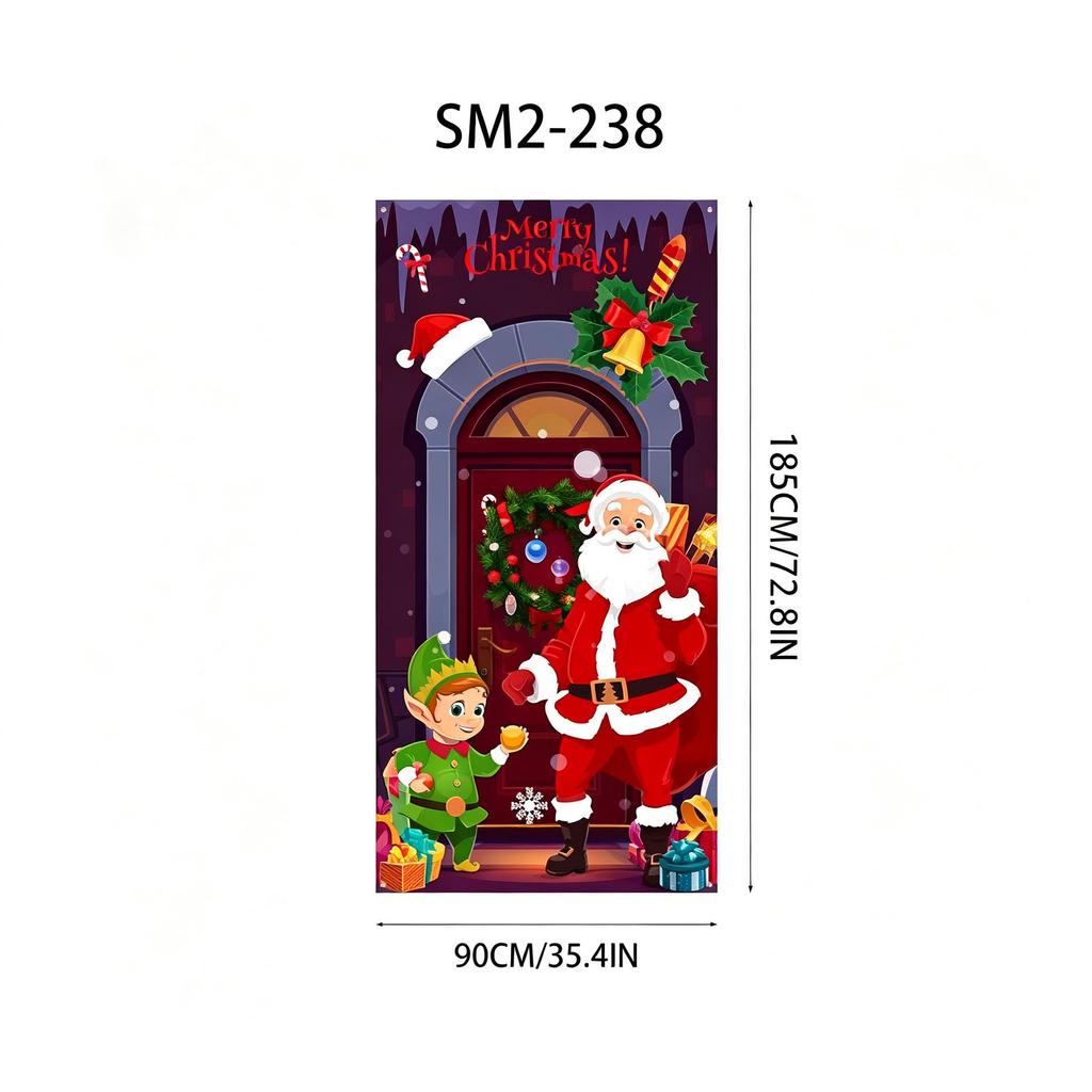 Santa Claus Christmas Hanging Cloth Background Decoration