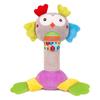 Cute Creative Hand-Crank Baby Grasping Toy with Teether and Bell Plush Rattle