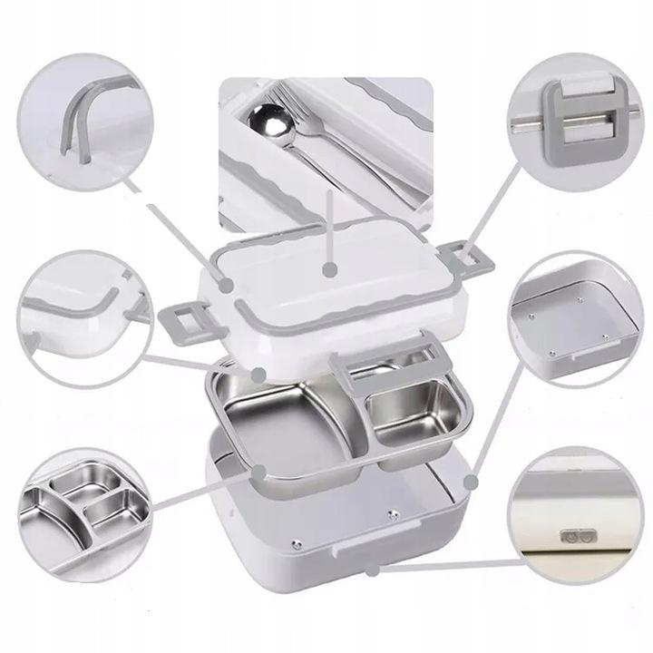 Elektryczny Lunch Box Obiadowy Pojemnik Na Jedzenie Termos Podgrzewacz 40V