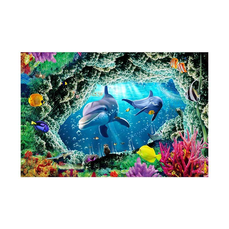 The Underwater World Fantasy Ocean Akvárium Téma Fényképezés Háttér Kendő fotó Háttér fali dekoráció