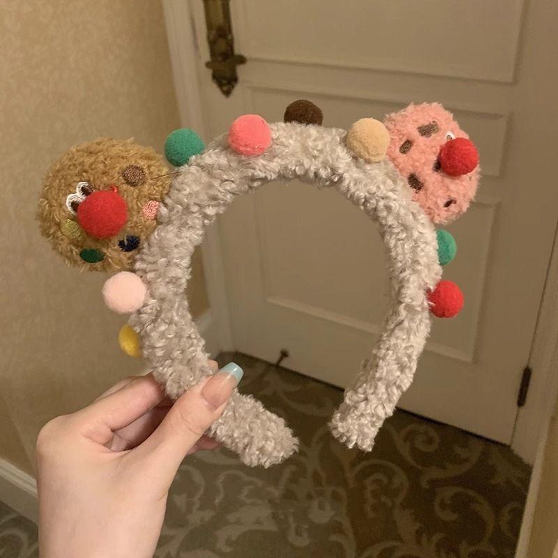 Cartoon Plush Headband: Cute Hair Accessory for Women & Kids, Perfect for Face Washing