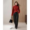 Demana Women's Sweet Cool Jacquard High-Neck Knit Sweater