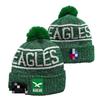 NFL Team Style Knit Beanie Winter Warm Embroidered Fleece Lined Hat Men Women