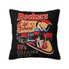 Rockabilly Pinup Sock Hop Clothes Vintage Hot Rod 1970s Throw Pillow Decor Home Heavy Metal Music Cushion Cover Soft Pillowcase
