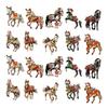 Christmas Horse Ornaments 2D Acrylic Vintage Horse Christmas Tree Hanging Decoration Western Theme Animal Ornaments for Xmas Tree Home Decor