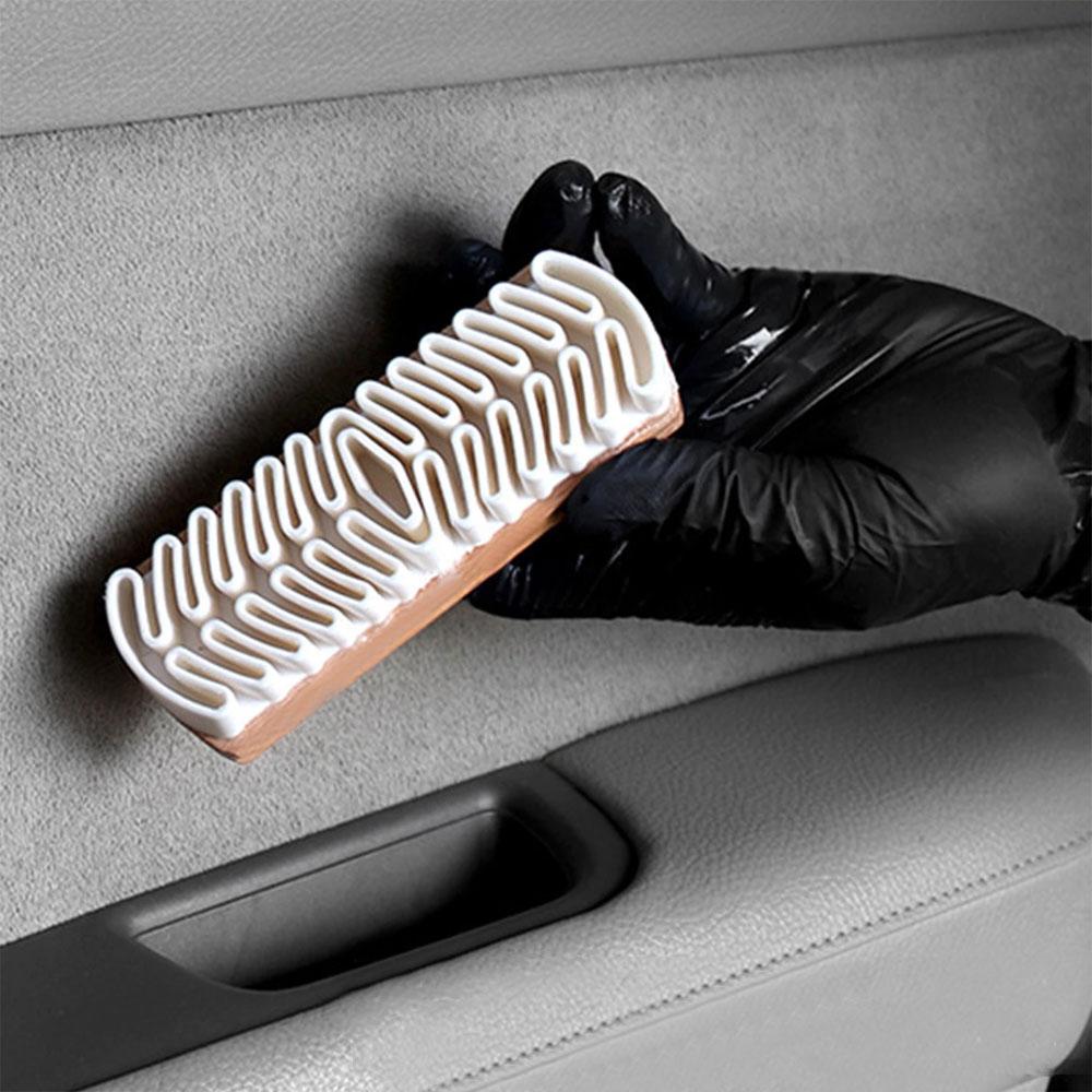Car Interior Parts Cleaning Brush Alcantara Suede Deerskin Plush Fabrics Beauty Care Brush Detailling Car Upholstery Clean Tool