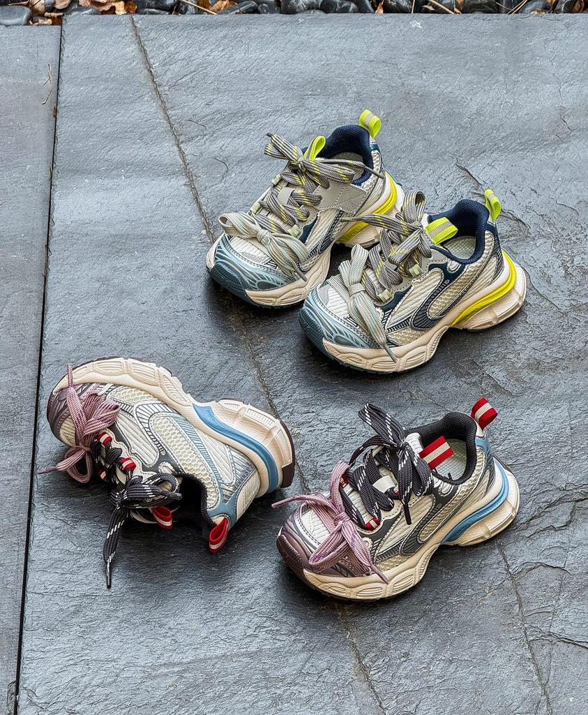 Spring 2026 Kids' Fashion Trend: Double Lace-up Breathable Lightweight Dad Shoes