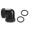 14mm OD DIY Twist 90 Degree Elbow Dual Hard Pipe Tube Connector Water Liquid Cooling