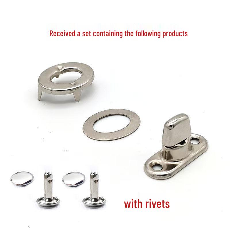 Oval Rotating Zinc Alloy Handbag Twist Lock with Iron Buckle