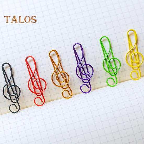 100Pcs Music Note Paper Clips Treble Clef Design Strong Clamping Force Music Page Holders Office School Supplies