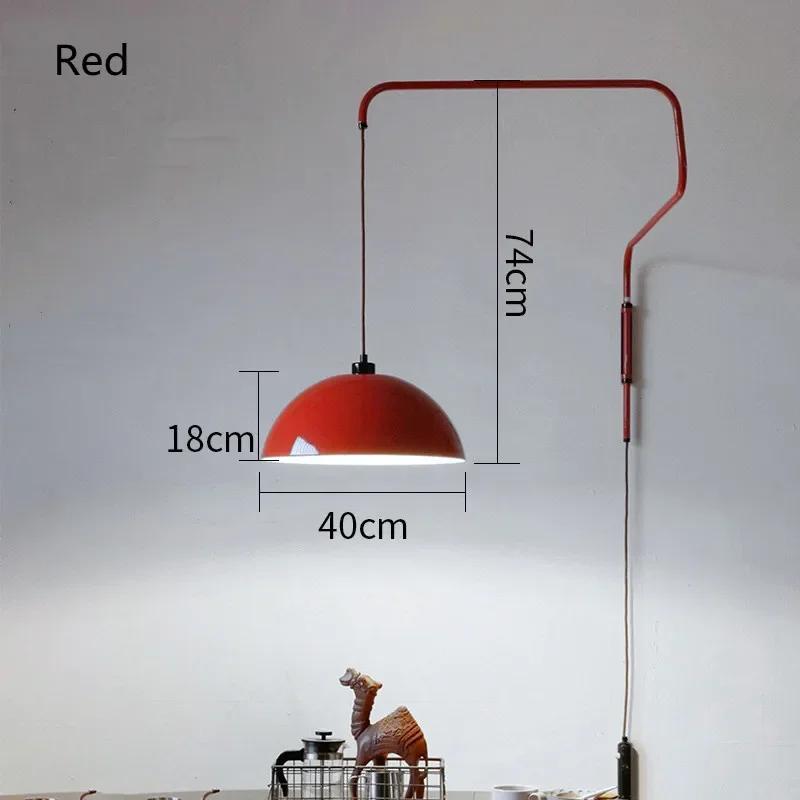 Nordic Creative LED Wall Lamp Kitchen Island Long Arm Adjustable Wall Hanging Lamp Bedroom Bedside Table Indoor Lighting Fixture