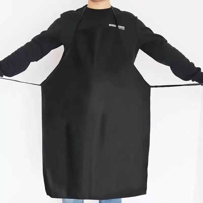 Men's Waterproof Oil-Proof Leather Apron: Dirt-Resistant, Thickened for Industrial & Kitchen Use