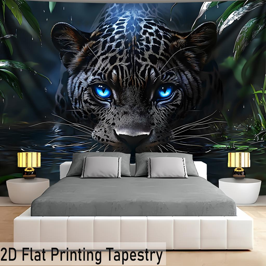 1Pc Aquatic Tiger Dive Tapestry Wall Hanging, Decorative Fabric Poster for Bedroom, Living Room, Dorm & Home Decor