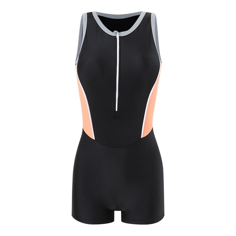 Einteiliger Boxer-Badeanzug Damen Sportmode Bauchbedeckung Schlankmachend Sexy Große Größe Heiß