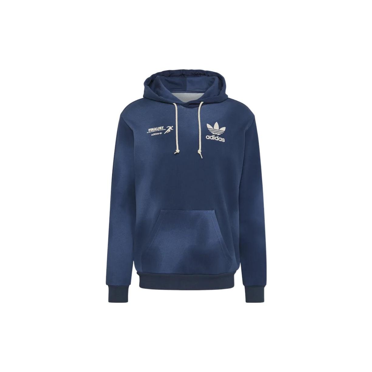 

adidas Originals Men s Navy Blue Printed Hooded Sweatshirt HL9283 M