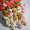 Mini Jointed Rabbit Pendant - 6cm Long-Haired Plush Toy for DIY Jewelry, Gift Boxes, Clothing Accessories