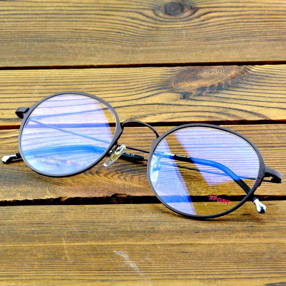 

Titanium Round Optical Glasses Frame – Lightweight Metal Eyewear for Men and Women with Classic Design чорний