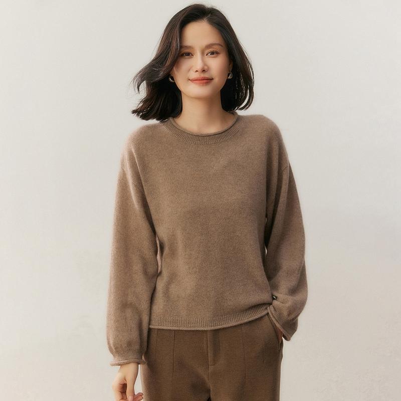 Qinghe 100% Kašmírový Dámský Svetr - Ultra Měkký Luxusní Zimní Pulovr