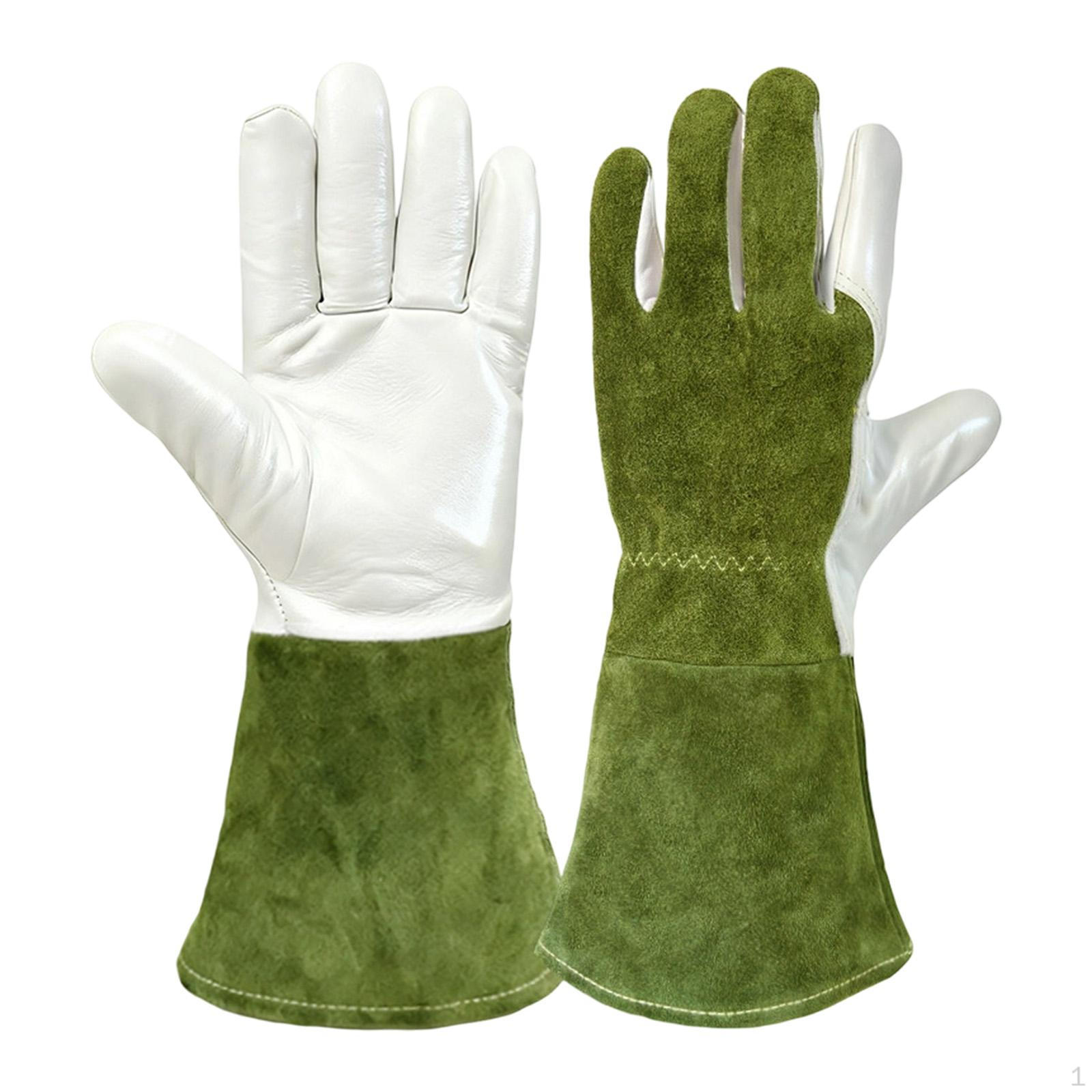 

Garden Gloves, Gauntlet Reusable Multi-purpose Work Forearm Protection for L