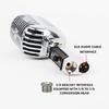 Metal Dynamic Microphone Metal Appearance with Retro Frame Self-tensioning Metal Frame for Stage and Studio Use