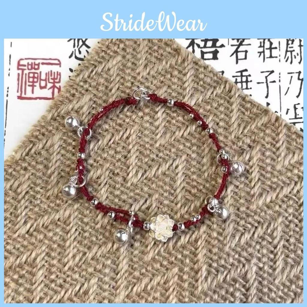 Retro Lotus Bell Bracelet Handwoven For Women And Men Artistic Jewelry