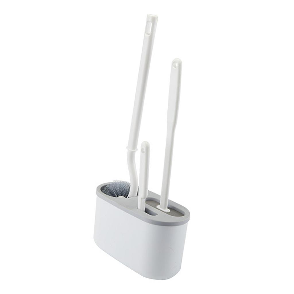 Toilet Brush Set   Handle Soft   Cleaning Brush Wall Hanging Toilet Brush Kit for Bathroom