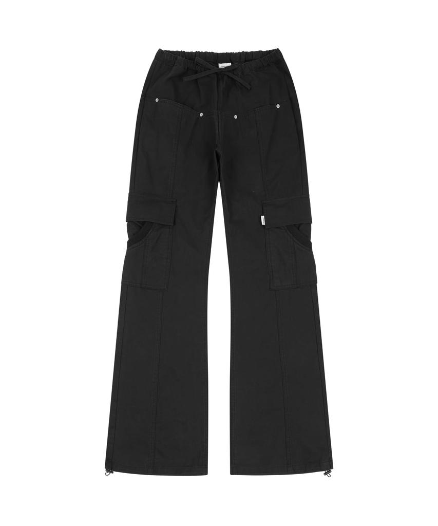ORDINARY HOLIDAY Banding Cargo Pants [Black]