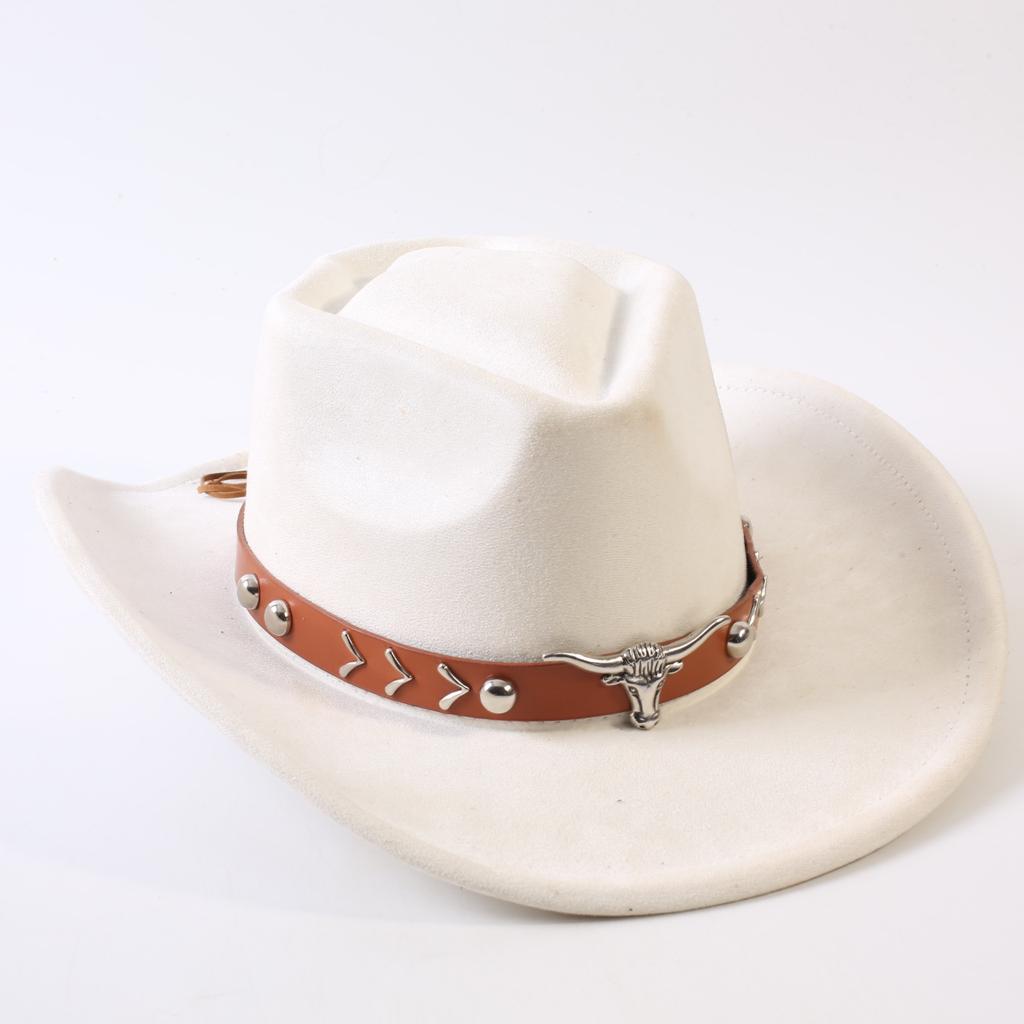 Popular European and American Classic Suede Western Cowboy Hats, Men's and Women's Retro Fashion Cowboy Hats