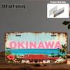 D Flatpc Vintage Sign for Decoration Only Yard Sign  Wall Art  OkinawaThemed Sign Charming Decor Coastal Style Decor