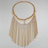 Beautiful Golden Coated Metal Fringe Head Chain Adjustable Hair Ornament For Formal Gatherings And Fashion Styling