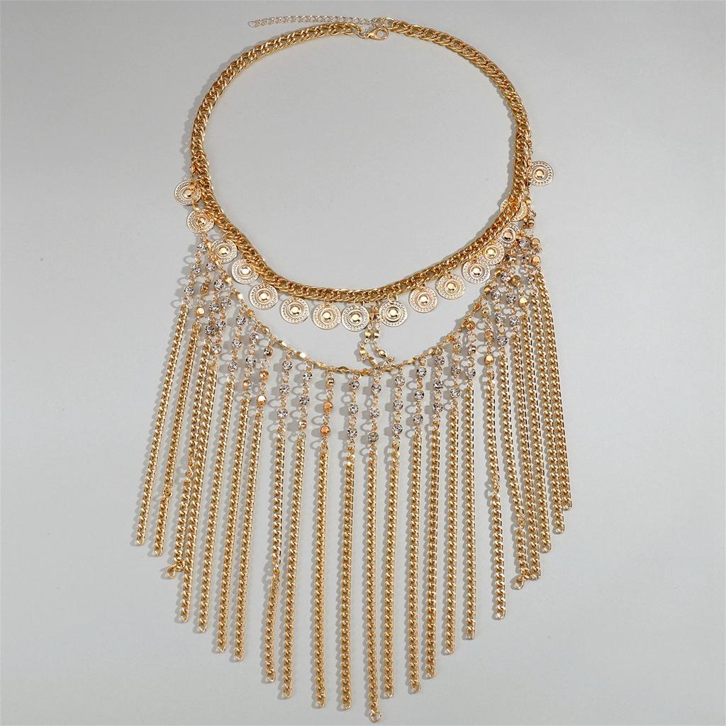 Beautiful Golden Coated Metal Fringe Head Chain Adjustable Hair Ornament For Formal Gatherings And Fashion Styling