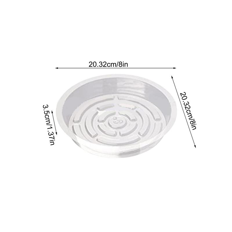 5pcs 6/8/10 Inch Clear Plastic Plant Saucers Flower Pot Drip Trays Gardening Maintenance Supplies