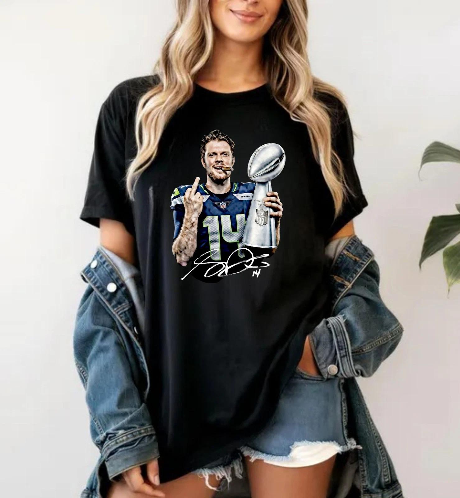 Sam Darnold Funny Football Meme Unisex 100% Cotton T-shirt Mens Tees Top. Seahawks Bowl Champs Bold Tee S