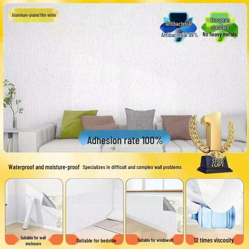 3D Self-Adhesive Waterproof Wallpaper: Moisture-Proof, Decorative Wall Stickers to Conceal Flaws