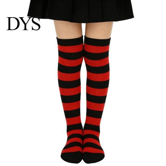 Over The Knee Striped Socks Thigh High for Women Girls, Stockings, Fashion Stylish Daily Wear Soft Stretchy Long Christmas Cosplay Party & Holiday