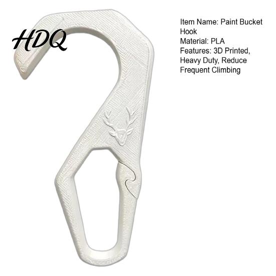 Heavy-duty Bucket Hook 3D Printed Paint Hook Heavy Duty Can Hanger Hanger Reduce Frequent Climbing Fixing Clip Ladder Accessories Accessory