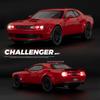 1:32 Challenger Hellcat Charger Toy Car Model Diecast Metel Pull Back Muscle Cars Models Sound Light Collection Gifts for Kids